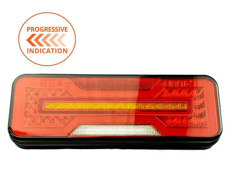 Durite Left Hand 6 Function 12-24v LED Rear Combination Trailer Light with Audi Style Progressive Indicator - 0-071-61