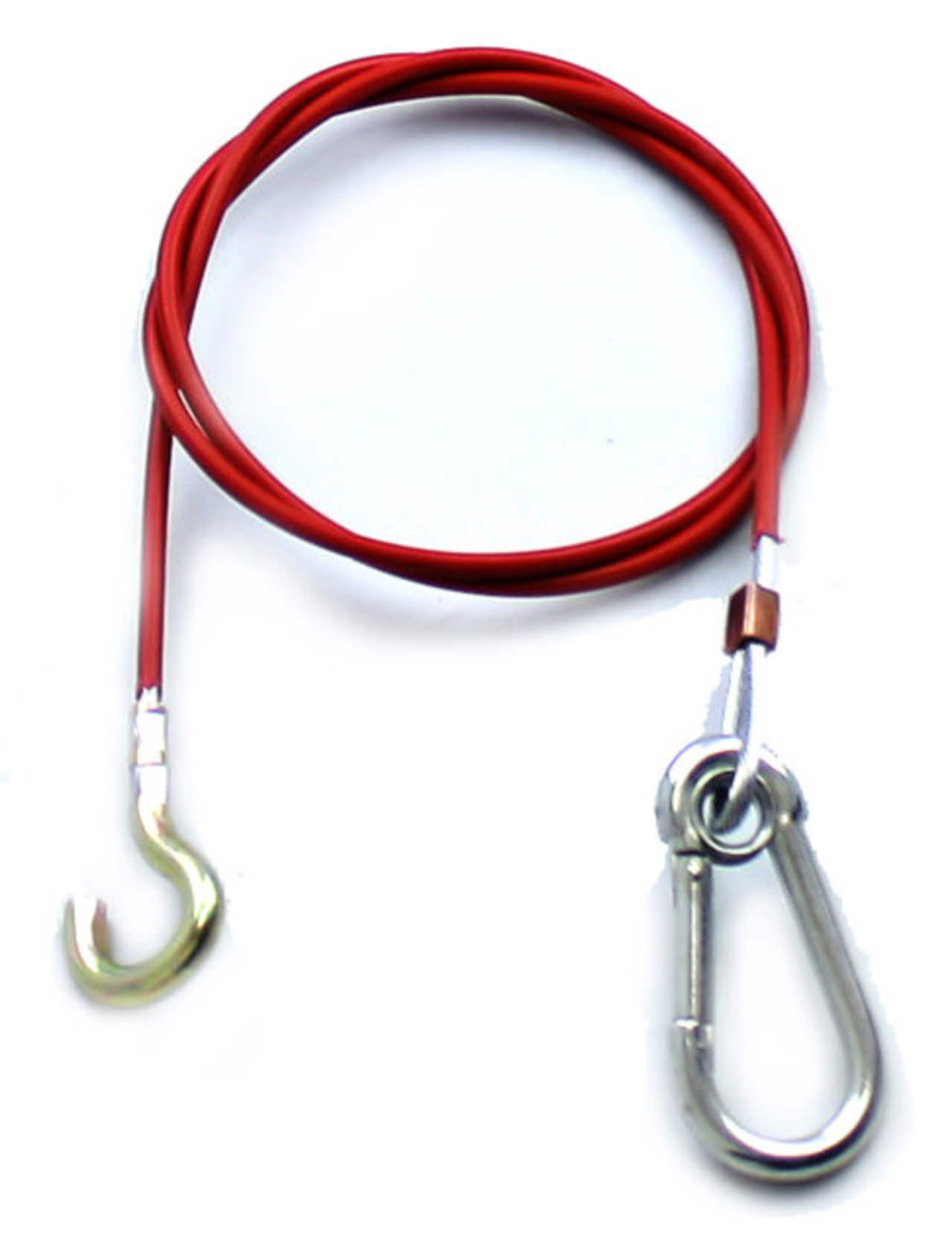 Quality Trailer & Caravan Breakaway Cable with Split Ring 1m x 3mm PVC Red 