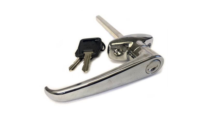 Photo of Ifor Williams BV Enclosed Trailer Double Rear Door Chrome Trailer Locking Handle - P1054