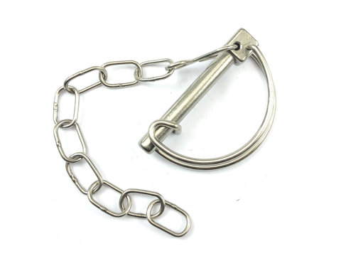 Photo of Ifor Williams Tipper Trailer Hardened Steel 10mm Lynch Pin & Chain - P1098