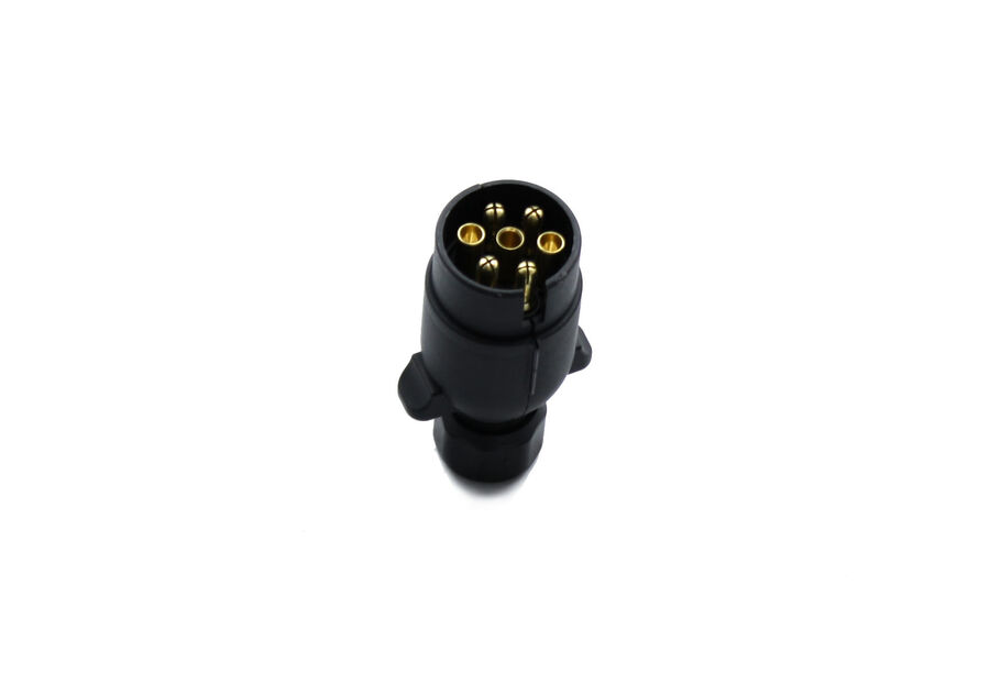 7 Pin 12N Black Trailer / Caravan Road Light Plug