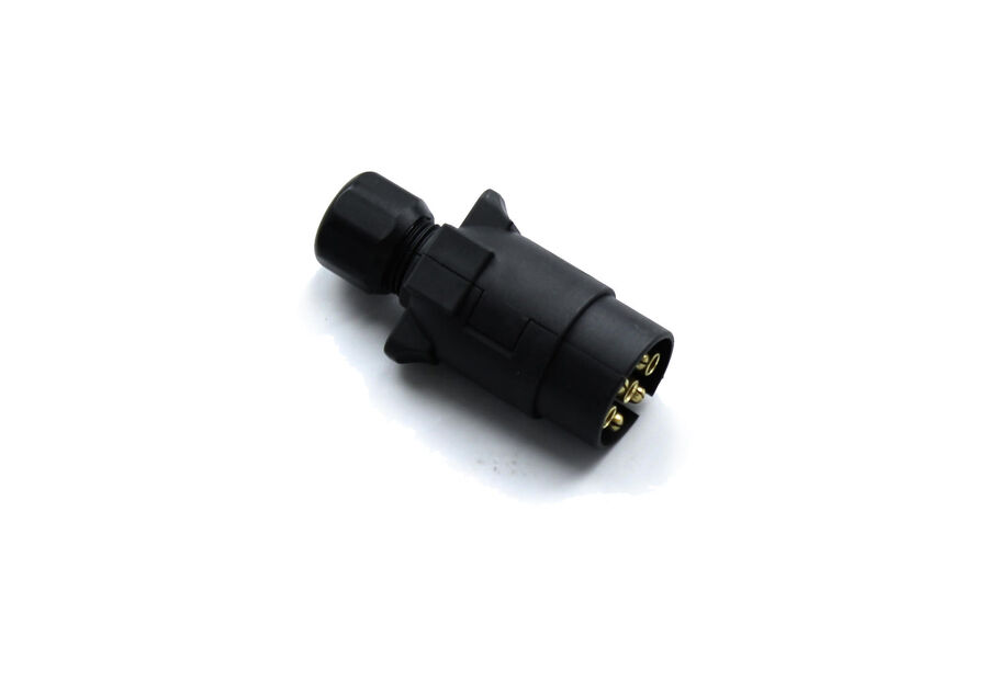 7 Pin 12N Black Trailer / Caravan Road Light Plug