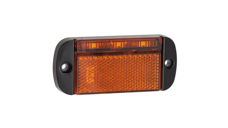 Photo of Amber LED Oblong Side Marker with Reflector