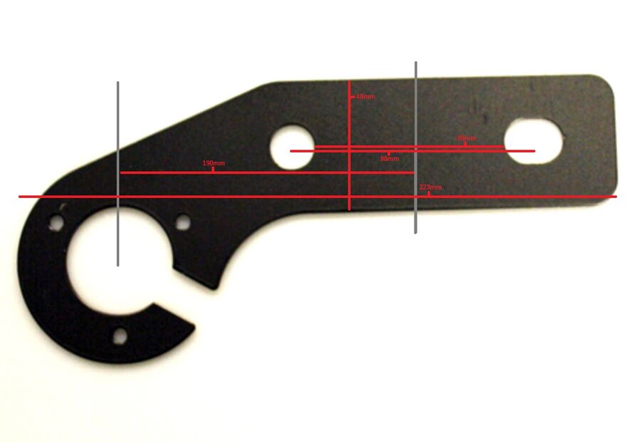 AKS Angled Single Towbar Socket Mounting Plate