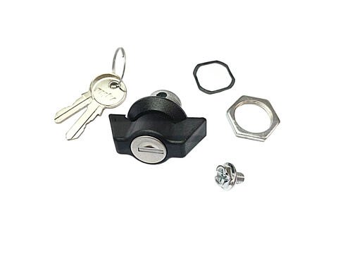 Photo of Ifor Williams Tipper Toolbox Black Handle Lock & Keys - P10565
