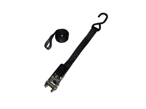 Photo of Ratchet Strap Assembly 25mm x 2m Rubber S Hook & Loop 500kg Strap