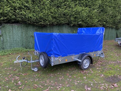 Photo of Ifor Williams P8e Mesh Trailer Cover with Extended 4ft Ramp