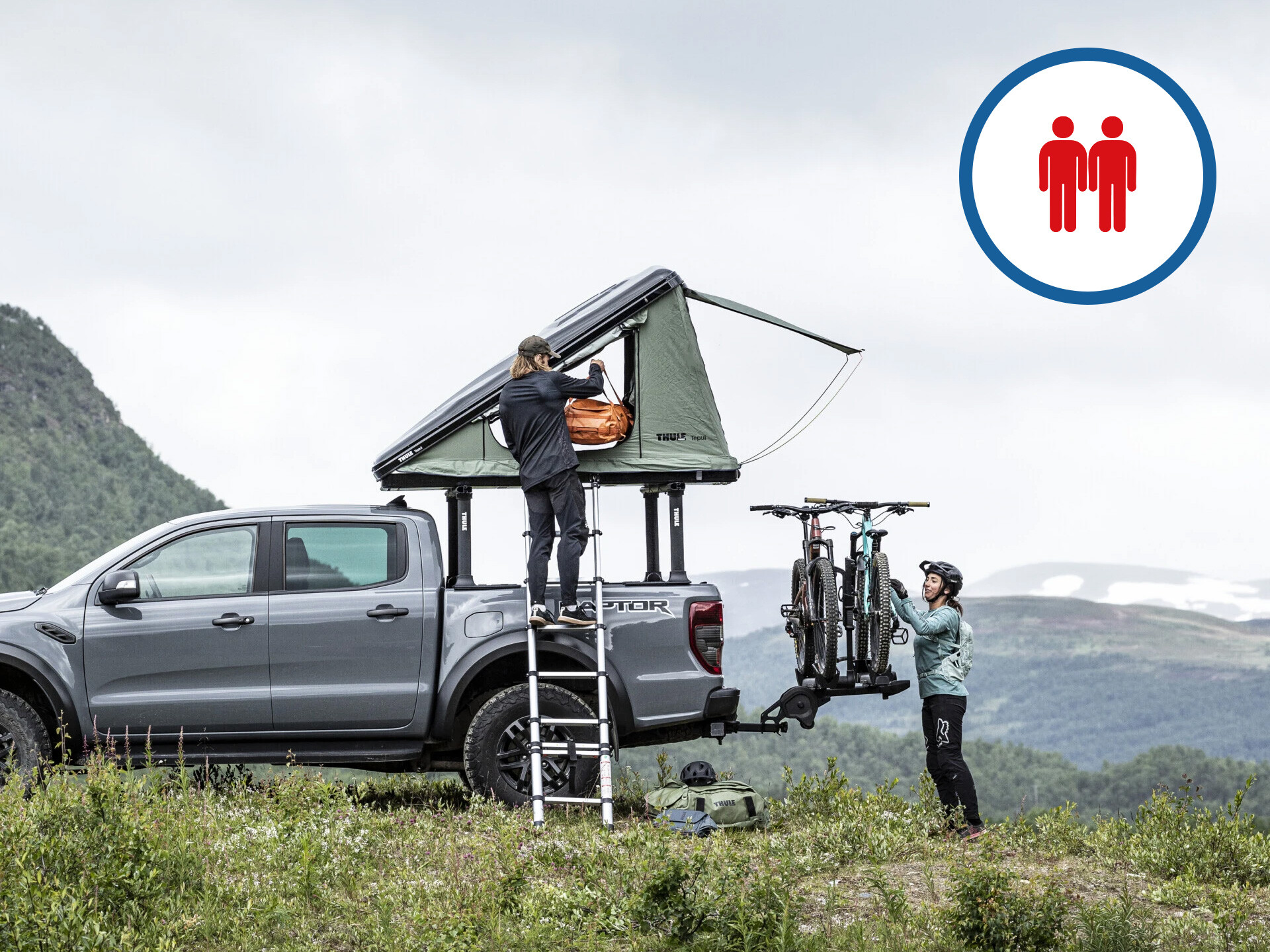 Thule Basin Hard Shell Roof Tent Hiking and Camping