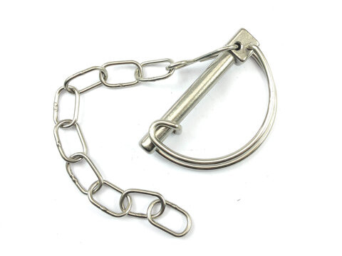 Ifor Williams Tipper Trailer Hardened Steel 10mm Lynch Pin & Chain - P1098