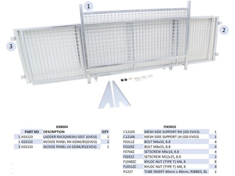 Ifor Williams GD105 Ramp Mesh Extension Side Kit - KX8004