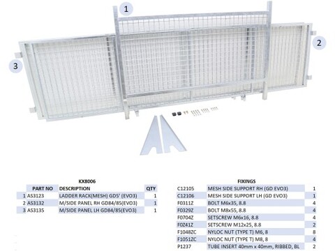 Ifor Williams GD125 Ramp Mesh Extension Side Kit - KX8006