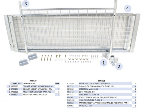 Ifor Williams P5e Ramp Mesh Extension Side Kit - KX8628