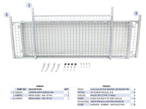 Ifor Williams P6e Ramp Mesh Extension Side Kit - KX8636