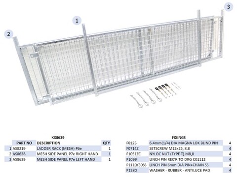 Ifor Williams P7e Ramp Mesh Extension Side Kit - KX8639