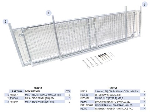 Ifor Williams P8e Ramp Mesh Extension Side Kit - KX8642