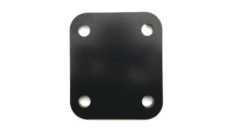 4" Black Towbar Drop Plate