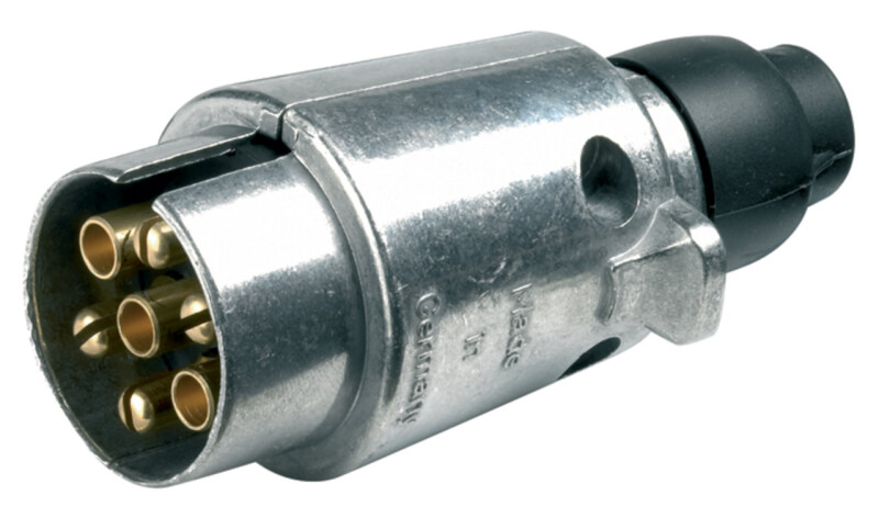 7 Pin 12N Metal Trailer / Caravan Road Light Plug
