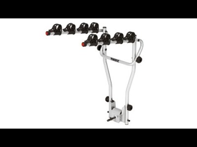 Thule HangOn 9708 4 Bike Carrier with 4 bikes on car towbar