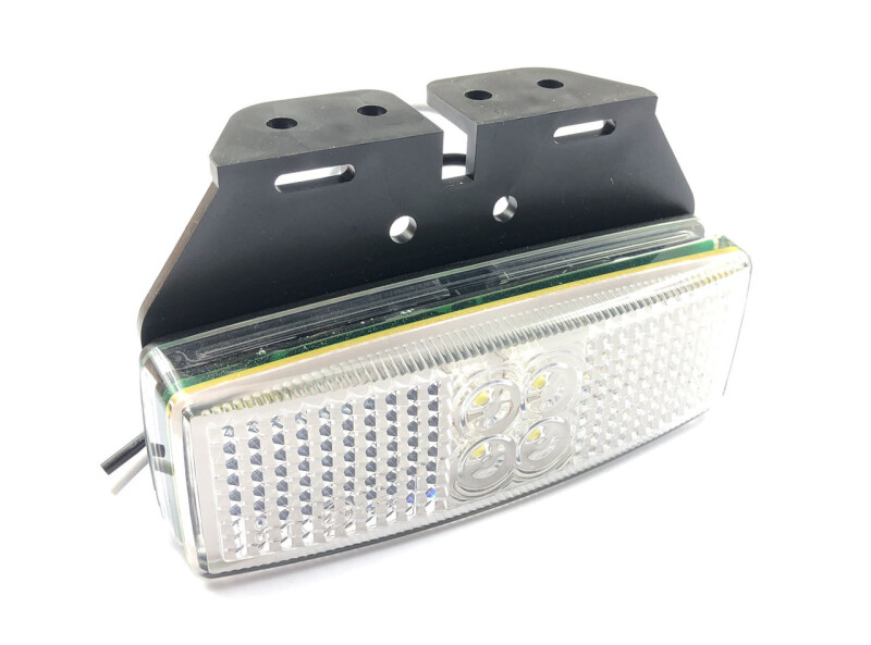 Clear LED Multivoltage Front Marker Light With Bracket