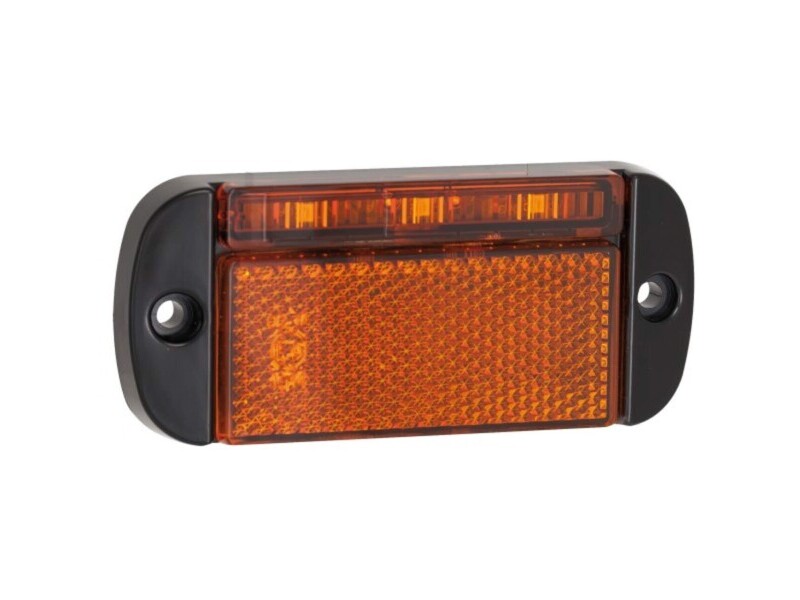 Amber LED Oblong Side Marker with Reflector