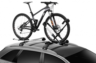 Mountain bike on a Thule Upride Bikerack