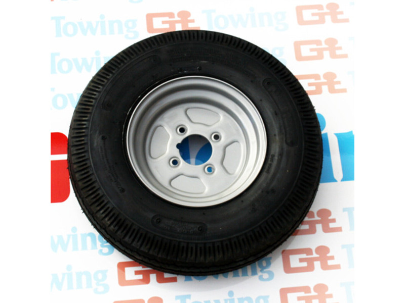 500 x 10 Wheel & Tyre Assembly 4 Ply 4 x 4" PCD