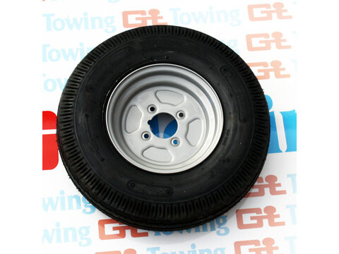 500 x 10 Wheel & Tyre Assembly 4 Ply 4 x 4" PCD