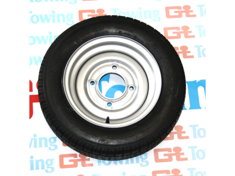 155/70 R12 10Ply Tyre fitted onto a 12" 4.5J 4 Stud 5.5" PCD Rim