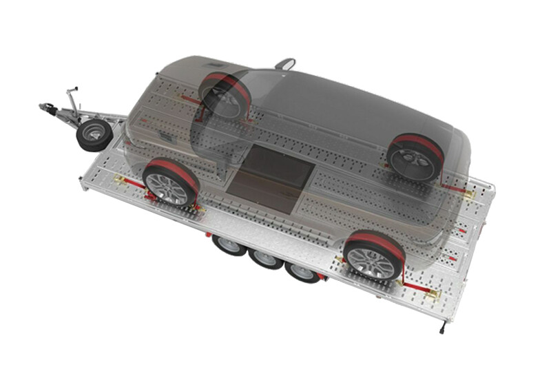 1 x Car Trailer Transporter Over-Wheel Ratchet Strap Assembly