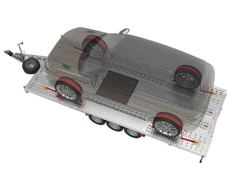 1 x Car Trailer Transporter Over-Wheel Ratchet Strap Assembly