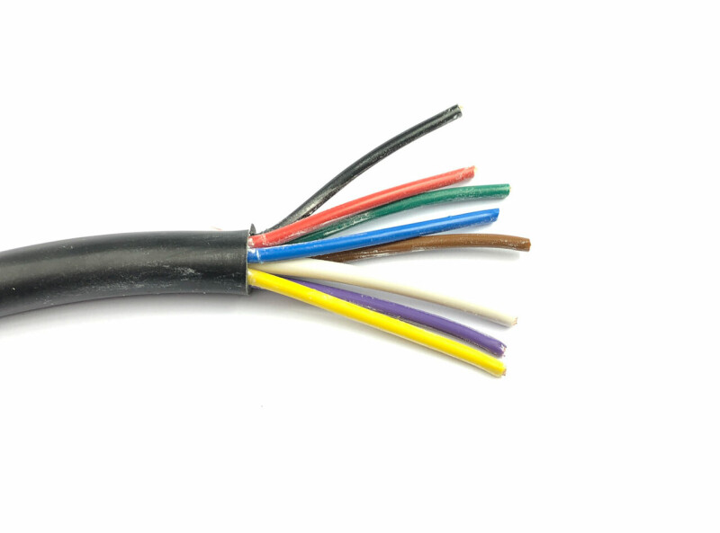 8 Core 12N Black Towbar / Trailer Lighting Cable