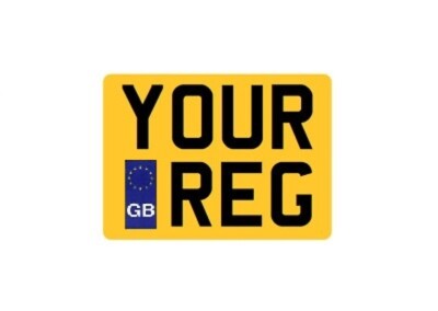 Rear Square GB Number Plate