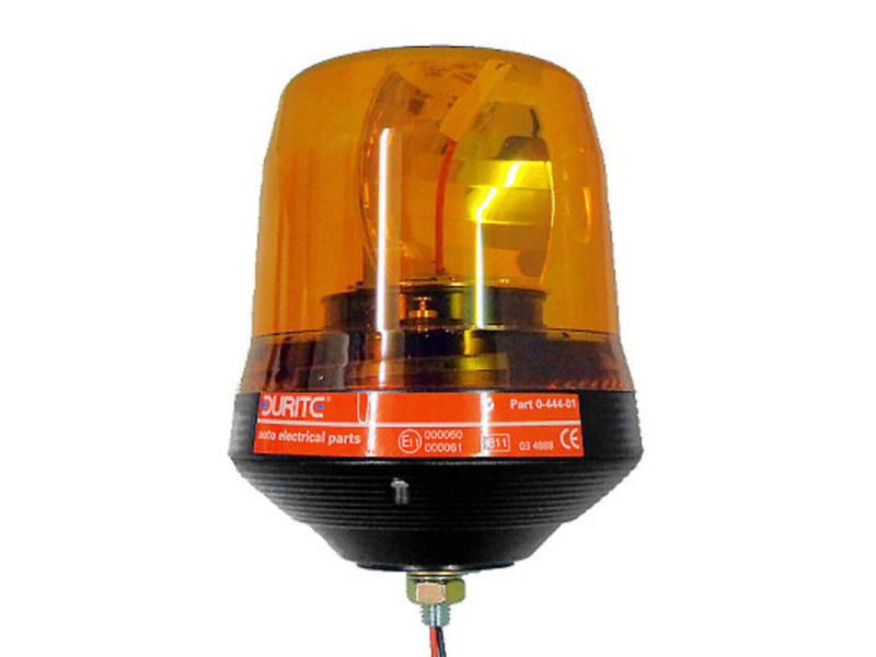 Durite Amber 12/24V Rotating Beacon - Single Bolt Fixing  0-444-01
