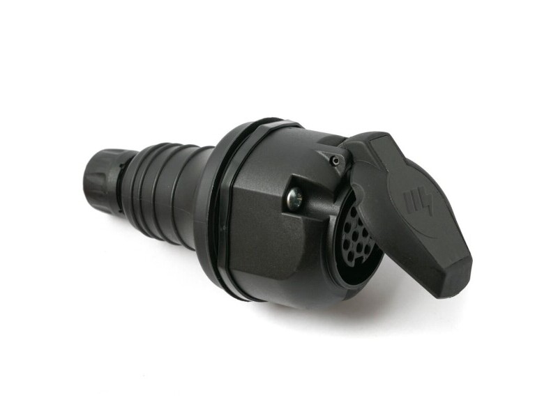13 Pin Plastic Trailer & Caravan Inline Socket & Seal