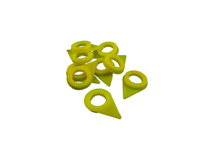 Ifor Williams Yellow Hi Viz Checkpoint Wheel Bolt / Nut Pointer Indicator