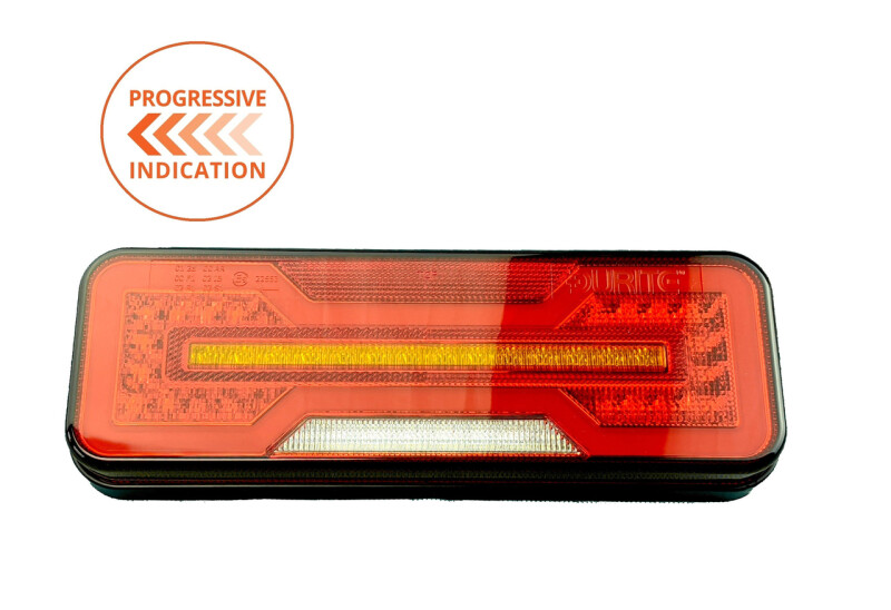 Durite Left Hand 6 Function 12-24v LED Rear Combination Trailer Light with Audi Style Progressive Indicator - 0-071-61