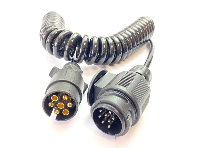  Ifor Williams Suzzy Coiled 2.5m Plug to Plug 13 Pin to 7 Pin Lead - MP5901