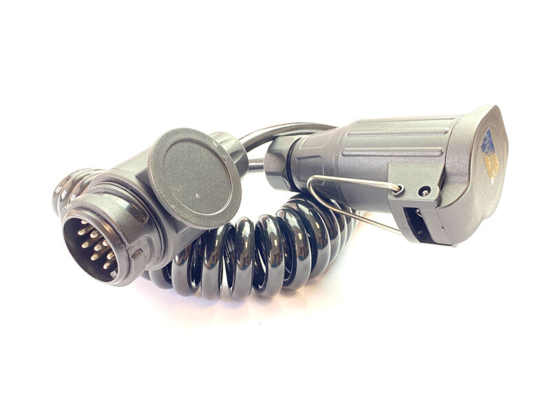 2.5m 13 Pin / 8 Pin Suzzy Coiled Extension Trailer Lead