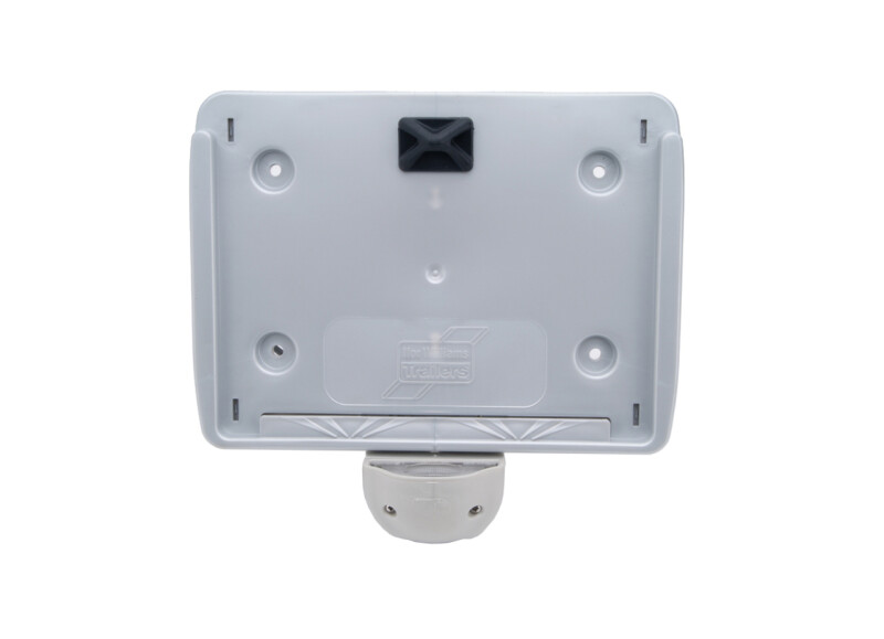 Ifor Williams Silver Square Number Plate Holder with Light - P1822