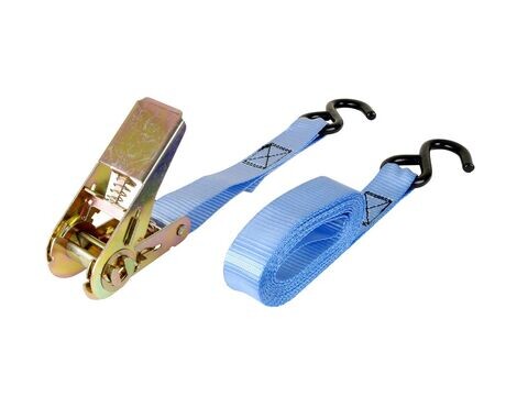 Ratchet Strap Assembly 25mm x 5m Rubber S Hook 500kg Strap