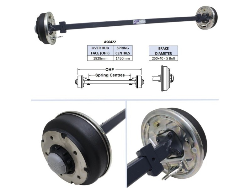 Ifor Williams Flatbed Trailer LM6 Complete Axle - AS6422