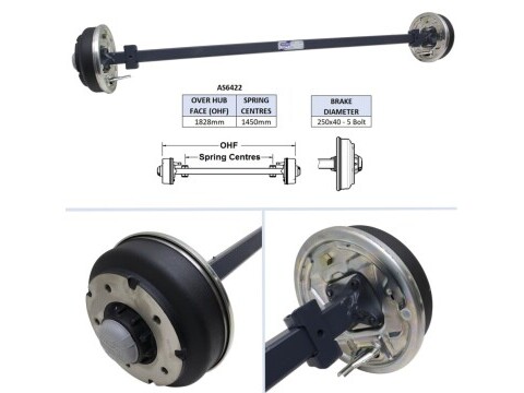 Ifor Williams Flatbed Trailer LM6 Complete Axle - AS6422