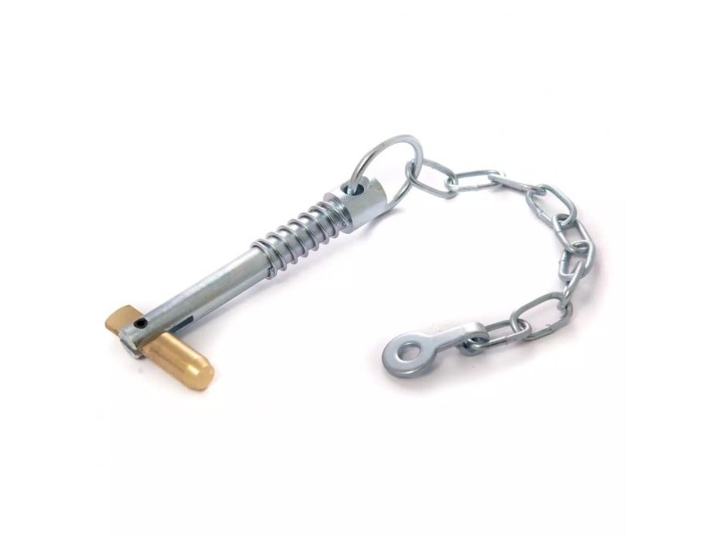 Spring Loaded 10mm Sword Pin Fastener with Ring and Chain