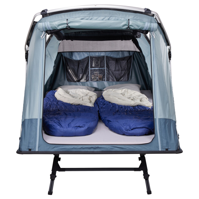 Thule Towbar Mounted Outset Tent inside with bedding