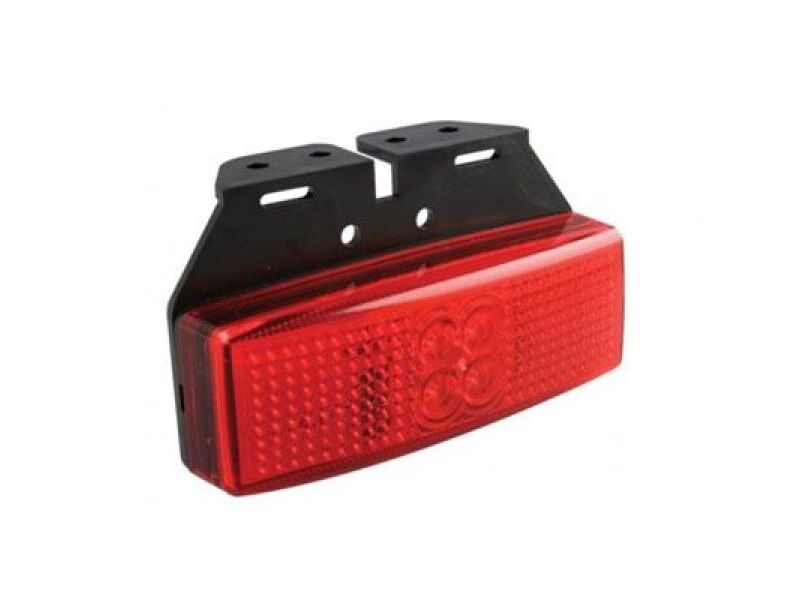 Red LED Multivoltage Front Marker Light With Bracket
