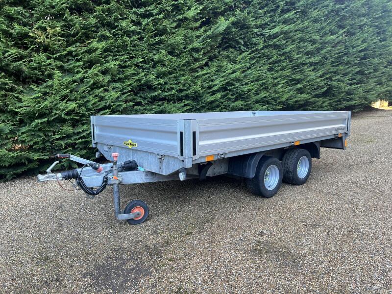 Used Humbaur 3.10m x 1.65m Flatbed Dropside Trailer