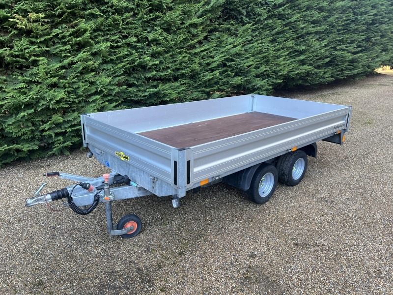 Used Humbaur 3.10m x 1.65m Flatbed Dropside Trailer