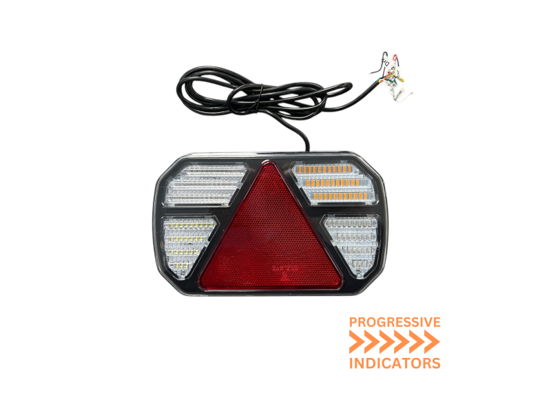 Durite Right Hand 6 Function 12-24v LED Rear Combination Trailer Light with Audi Style Progressive Indicator - 0-071-20