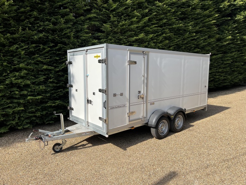 Used Humbaur 4.5m x 1.74m Enclosed Double Insulated Box Trailer