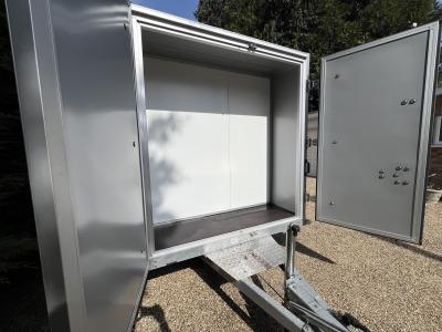 Used Humbaur 4.5m x 1.74m Enclosed Double Insulated Box Trailer